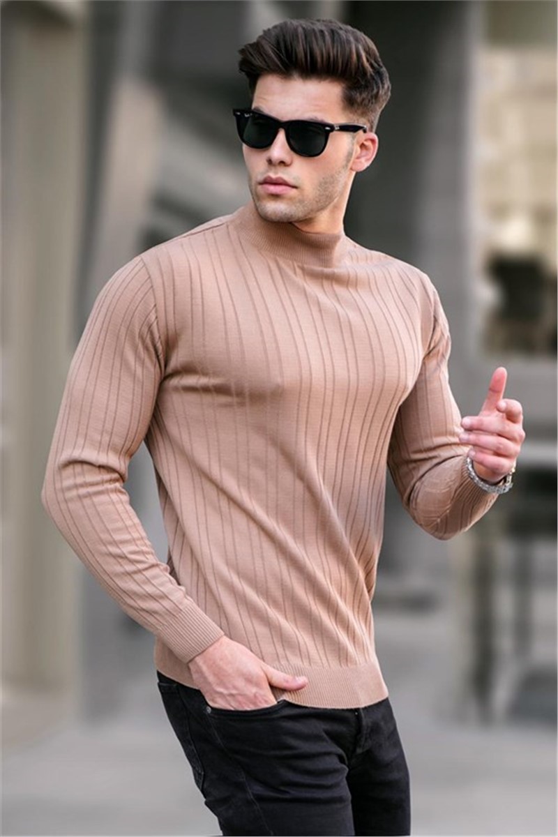 Herren-Strickpullover 5786 – Dunkelbeige #334282