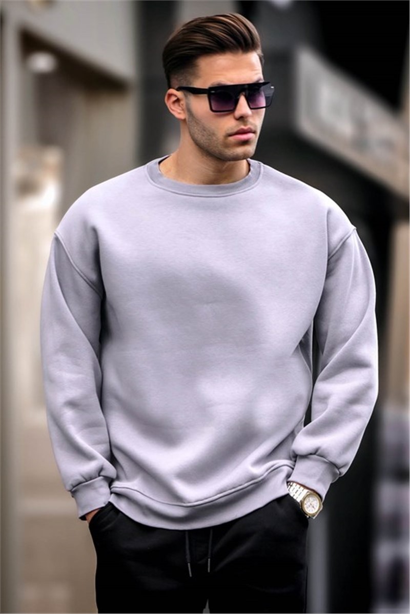 Herren Oversized Sweatshirt 6048 - grau #367205