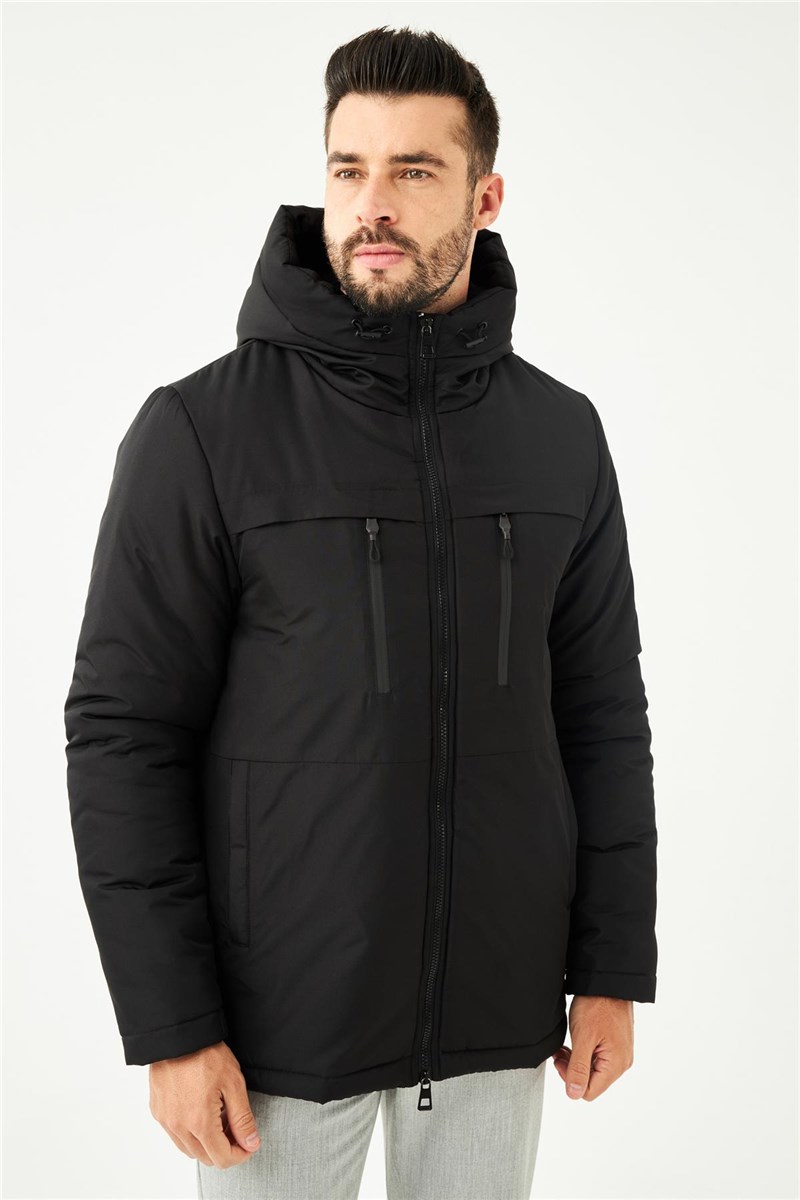 Wasserdichte, winddichte Herren-Kapuzenjacke RGPA-200 – Schwarz #408932