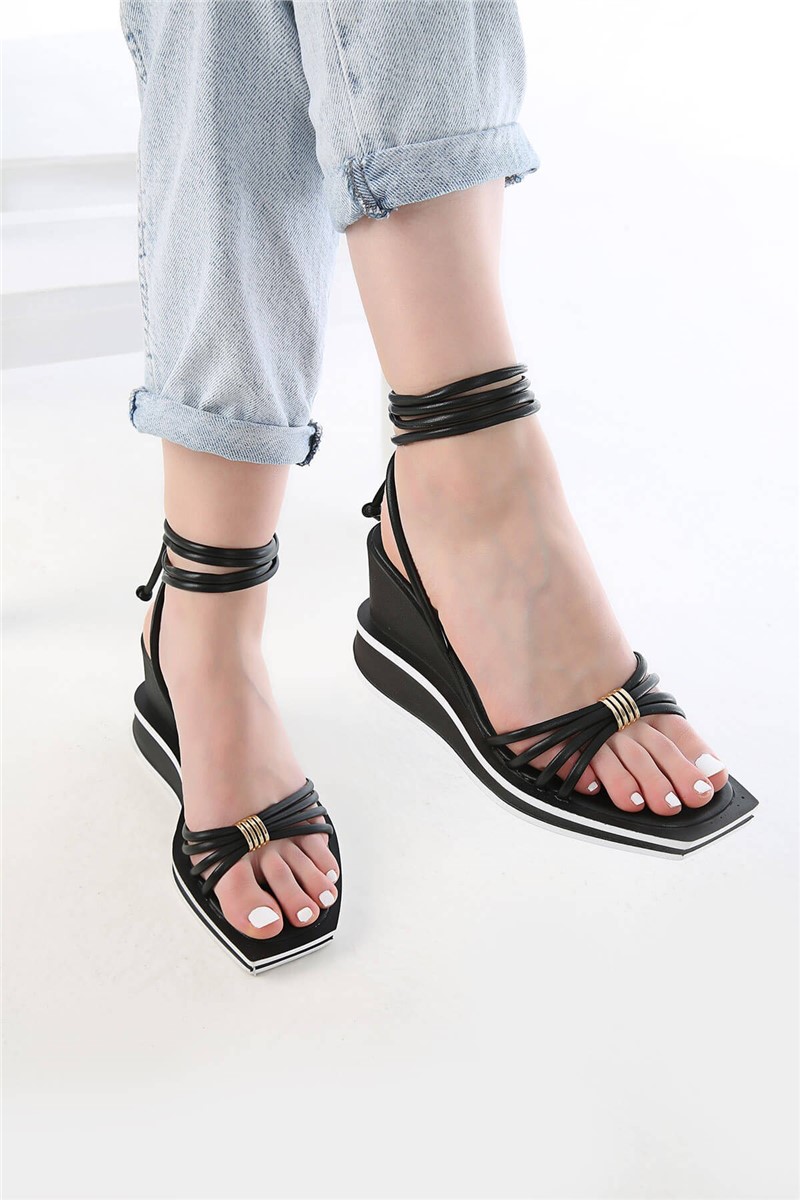 Damen Plateau Sandalen  - schwarz  #328852