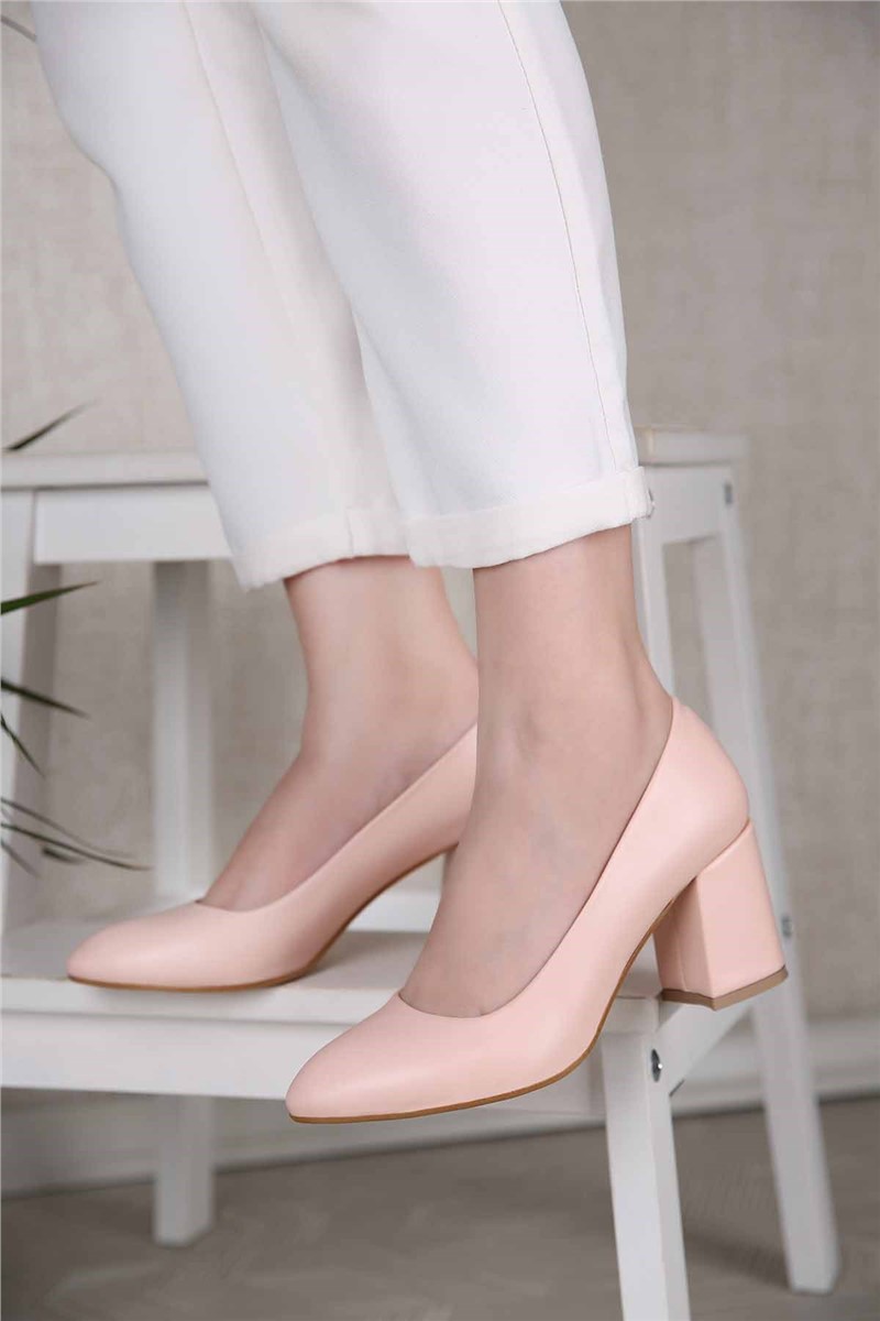 Eleganckie buty damskie - Pudrowe # 311389