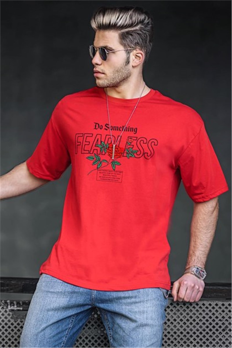 T-shirt da uomo 4971 - Rosso 291003