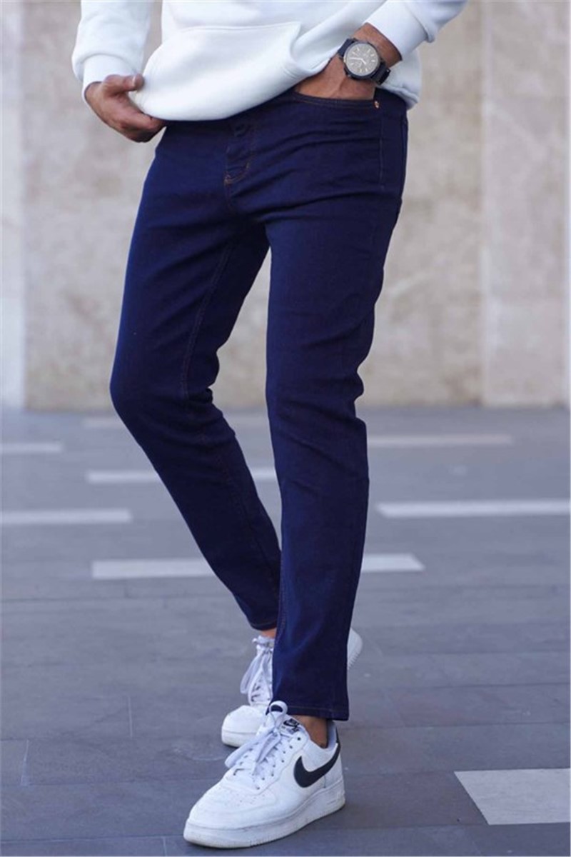 Ανδρικό Skinny Fit Jeans 6320 - Σκούρο Μπλε #363736