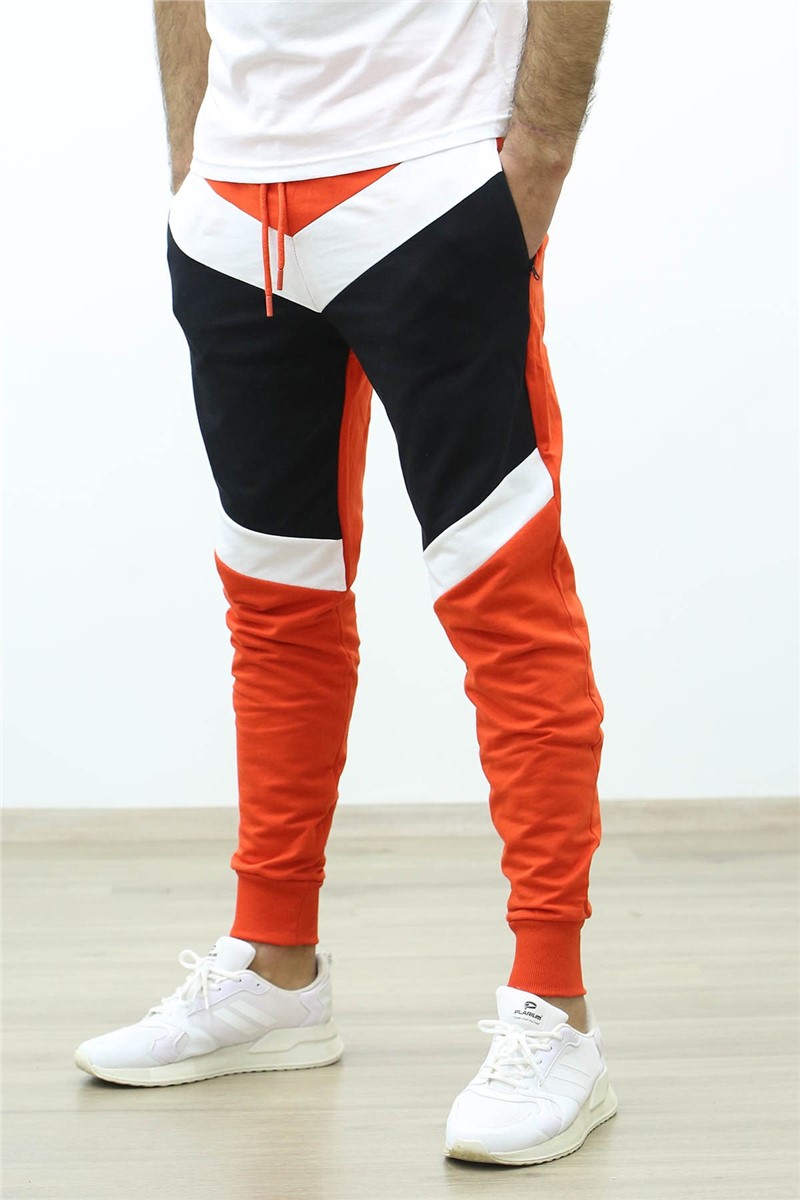 Pantaloni barbatesti de sport 2927 - Portocalii 285868