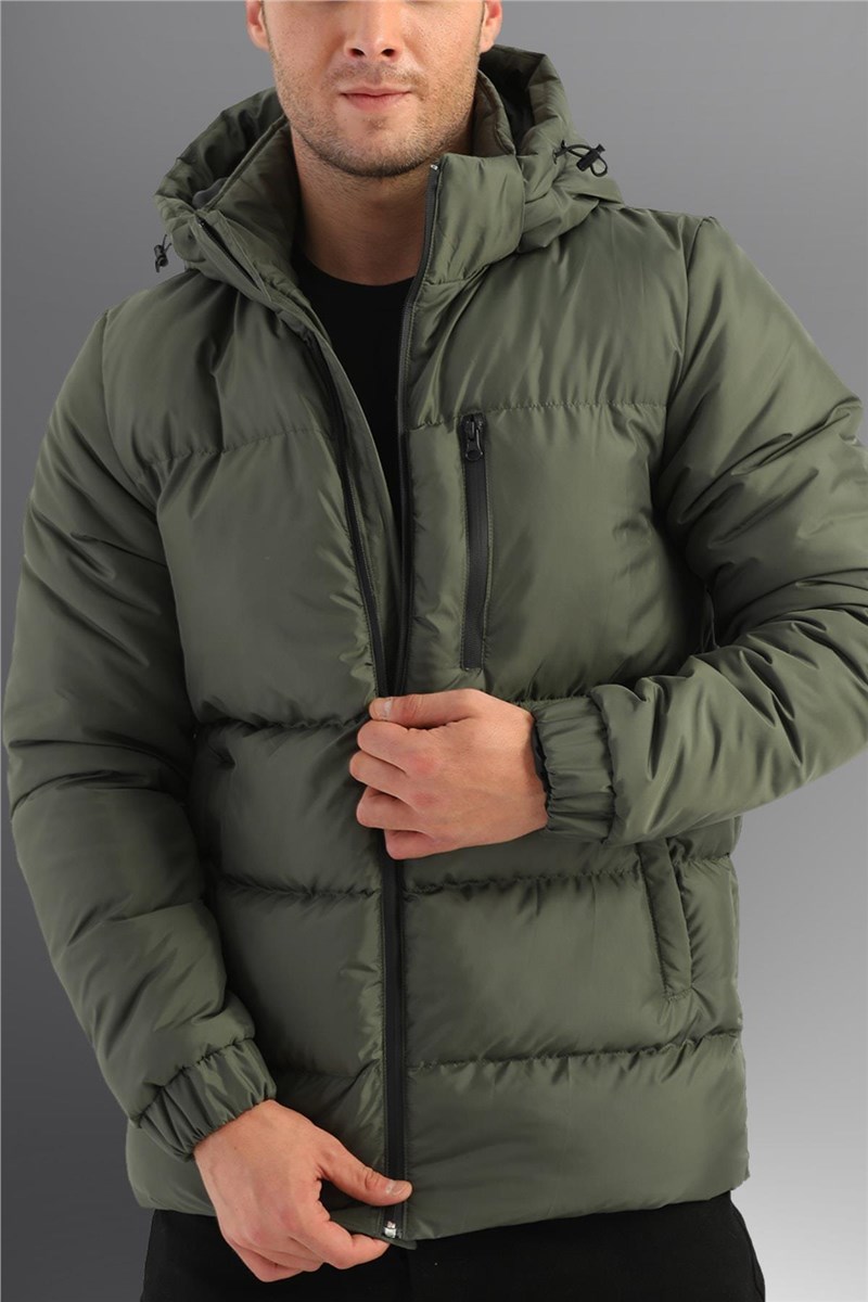 DDM-4 Men's Waterproof and Windproof Jacket with Detachable Hood - Green #408225