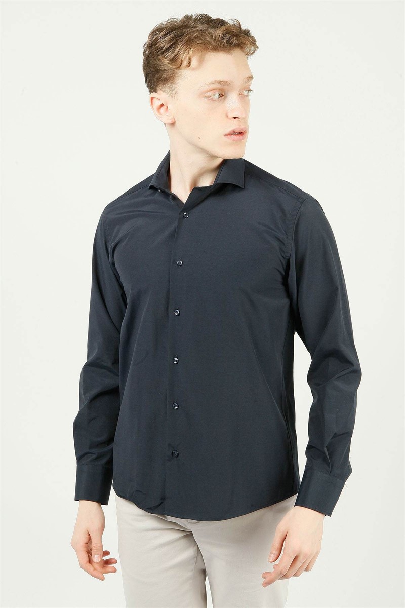 Men's Regular Fit Shirt - Navy Blue #323793