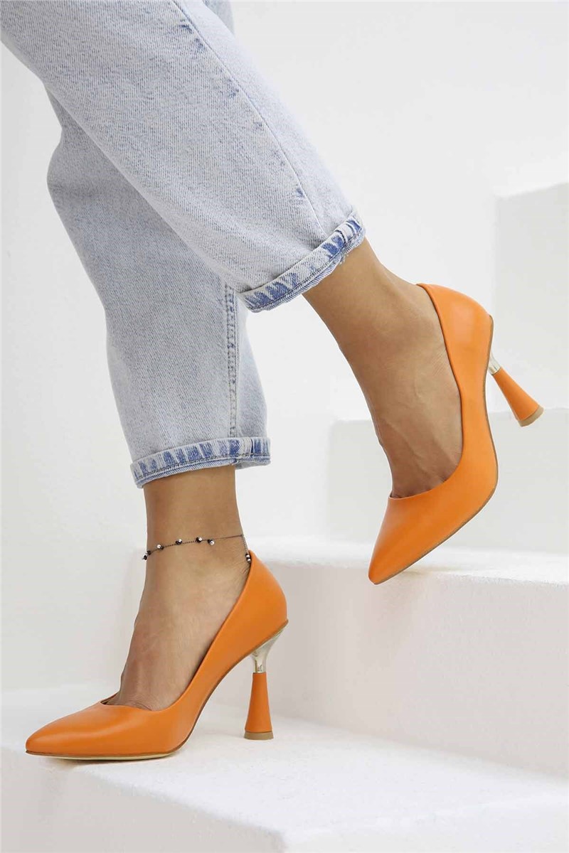 Damen elegante Schuhe  - orange #321224