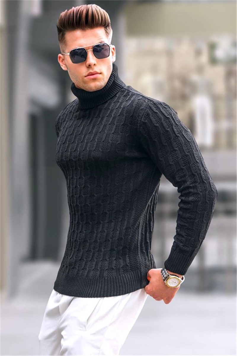 Męski Sweter 5759 - Czarny #333004