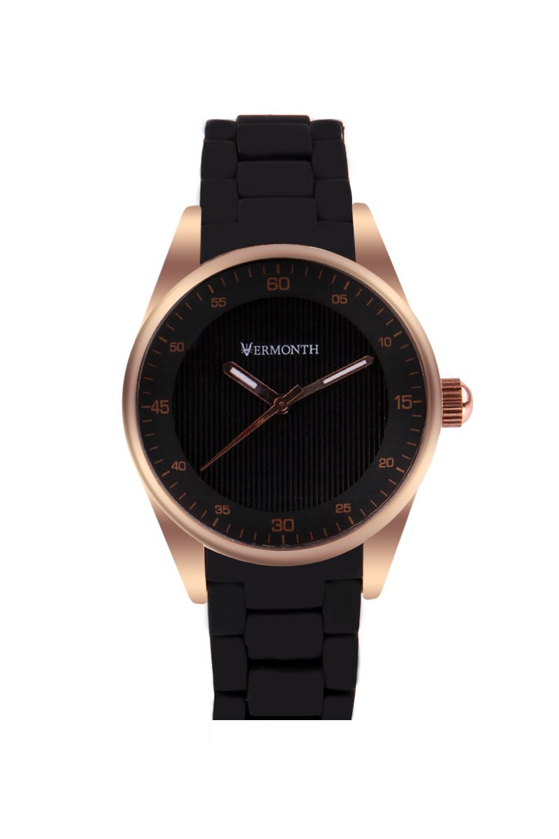 Vermonth Vr916-rb Black-rose watch