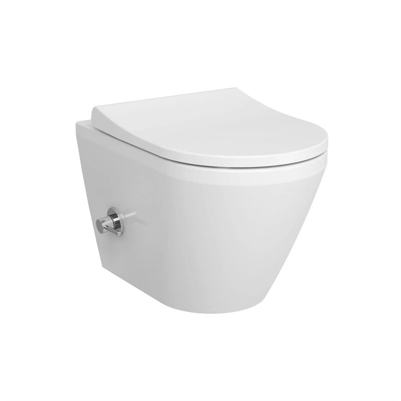 VitrA Integra závesné WC s bidetovou batériou 54 cm – biela #351911