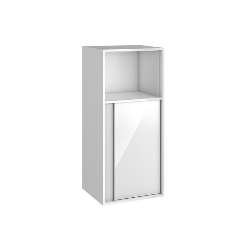 VitrA Metropole Modular Cabinet with Glass Shelf 40cm - White #338908