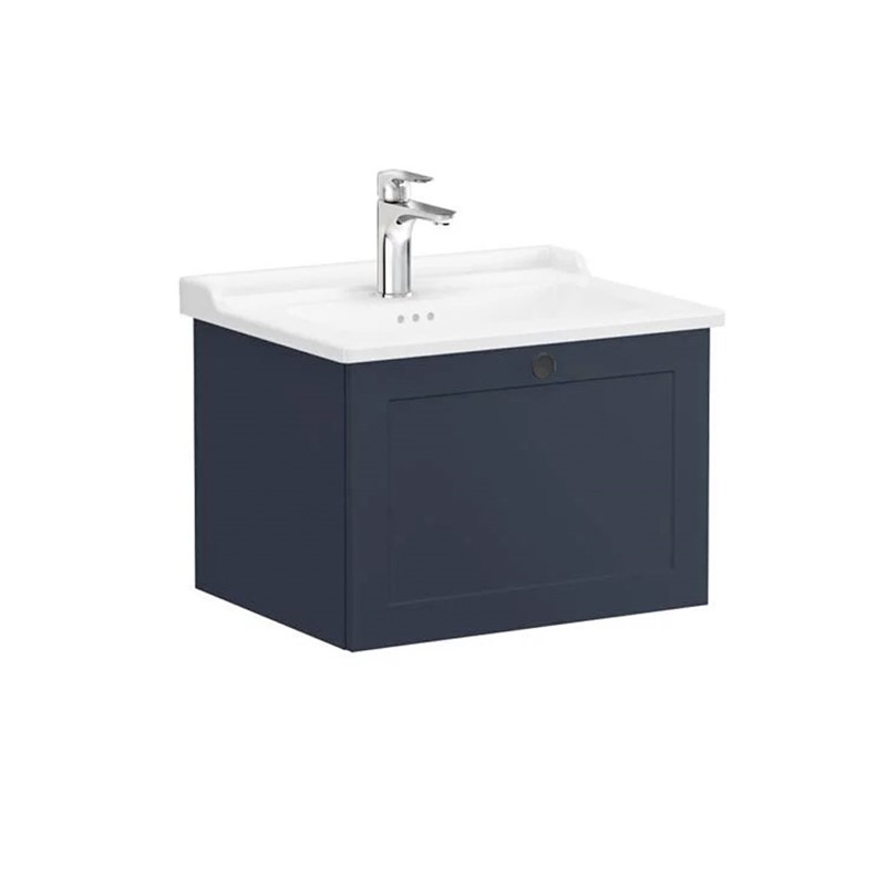 VitrA Root Classic Base cabinet with sink and drawer 60cm  - Matte Navy Blue #353902