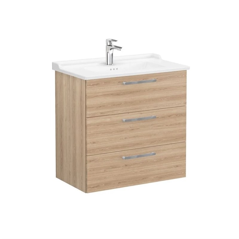 Vitra Root Base cabinet with sink and three drawers 80cm - Oak #355032