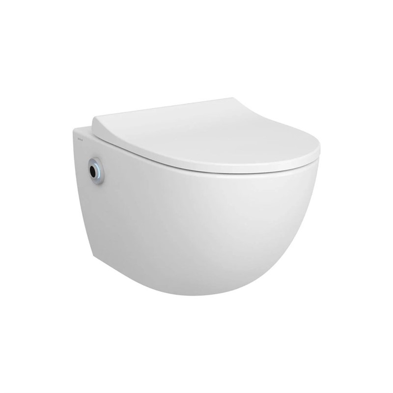 VitrA Sento Touchless Wall Mounted Toilet with Built-in Bidet Faucet 54cm - White #351781