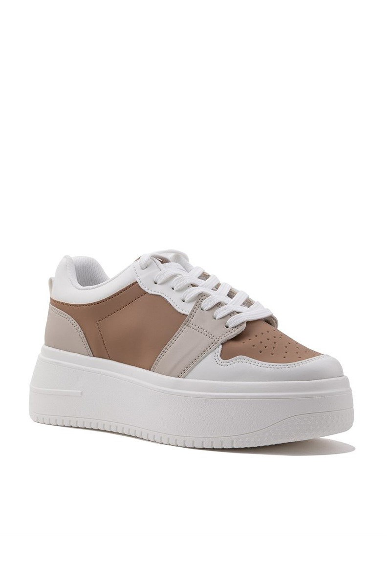 Women's sports shoes - Brown-White #324901