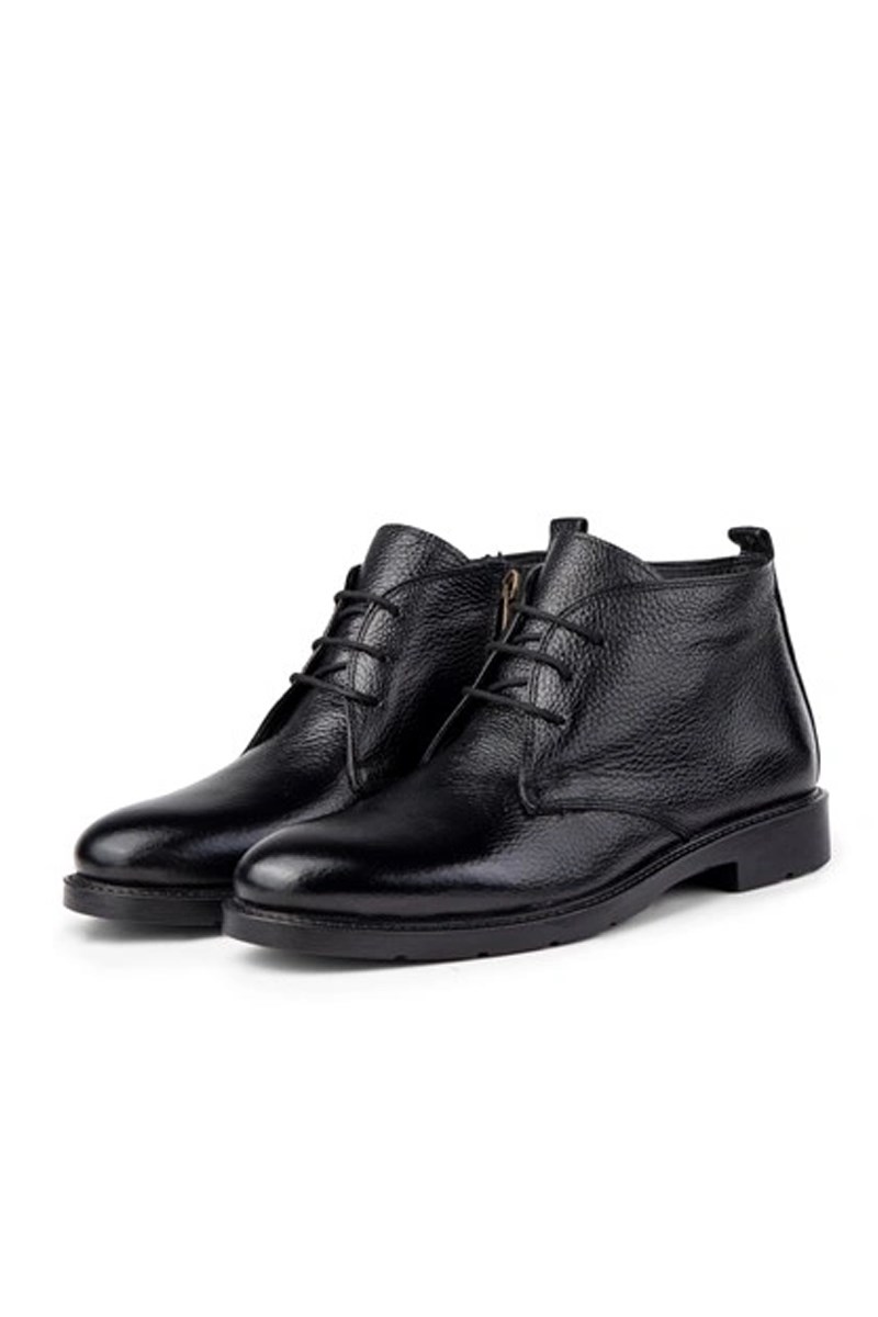 Herren Stiefel aus echtem Leder - schwarz #363784